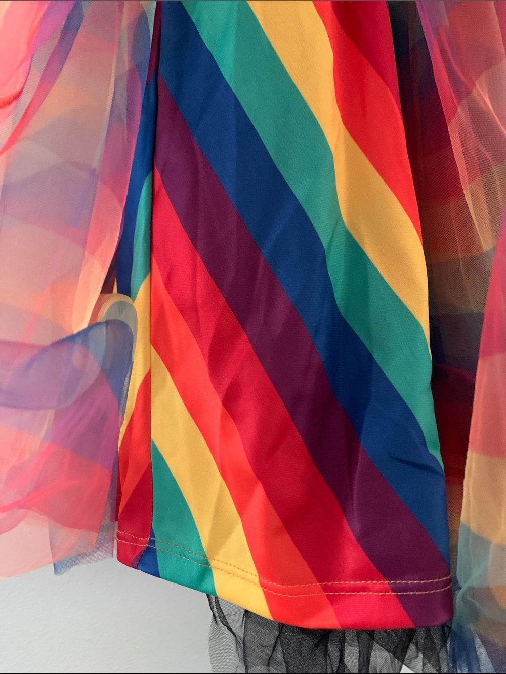 Torrid Rainbow Tulle Midi Skirt Size 0 Multicolor Elastic Waist - Picture 5 of 9